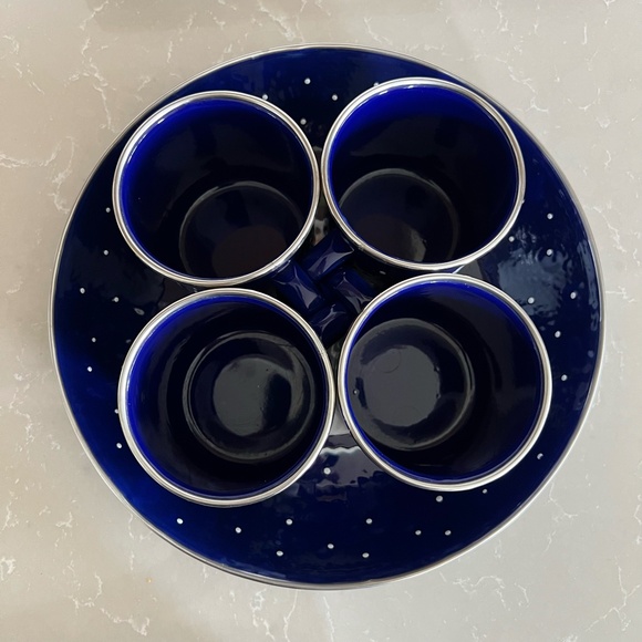 Vintage The Golden Rabbit II 1997 Denise S. Harvey Blue Snowman Enamelware Lot - Picture 8 of 8